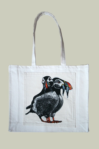puffin tote with pocket